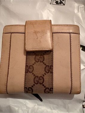 vintage‎ Gucci Web / Cherie compact bifold wallet